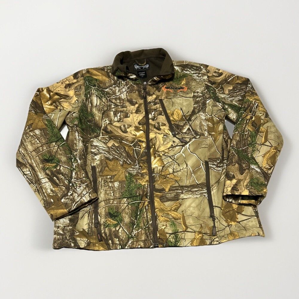 Real Tree Men's Medium Camouflage Full Zip Hunting Jacket Performance Coat